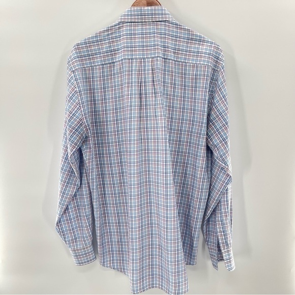 Peter Millar Plaid Long Sleeve Button Down Dress Shirt Size Large - Picture 7 of 8
